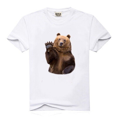 

2017 MEN BONE Mens Tee white color 3D bear pattern