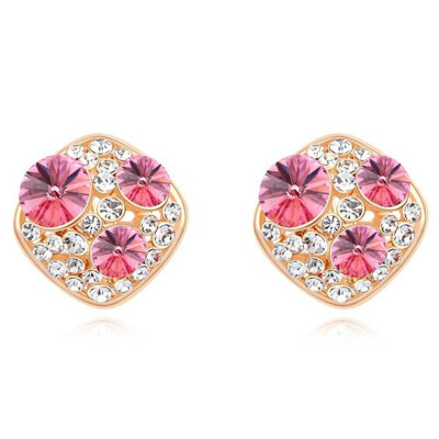 

Austrian Crystal Round Geometric Stud Earrings Fashion Jewelry Womens Accessories Anniversary Gift 16694