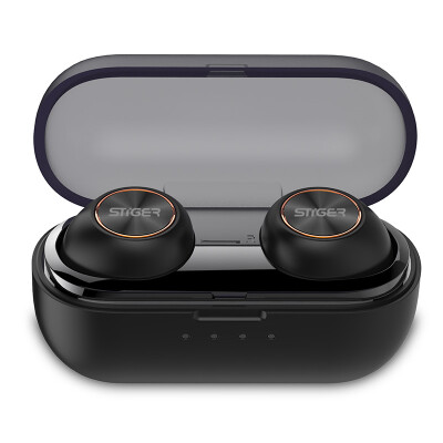 

Stereo (stiger) Air10 True Wireless Bluetooth Earphones 4.2 Sport Running Stereo Headphones Air Split Intelligent Bluetooth Universal Star Black