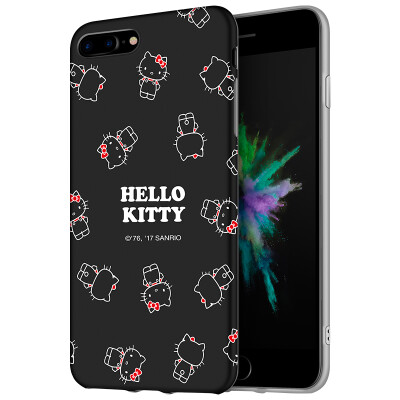 

Youk HelloKitty series iphone8 / 7Plus phone case / case Apple 8 / 7Plus mobile phone sets Silicone shatter-resistant soft shell Phantom Katie black