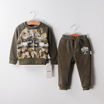 

Cotton Sleeve Kids Kids Long Sleeve Set Kids Two Piece Set Flying Buns Baby Boy M413302216719 Army Green 100 yards