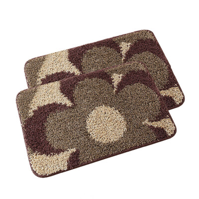 

Suarte 2 Pack lyrical&elegant non-slip mat door mats mat surface wear-resistant&dirty 4060cm rice coffee