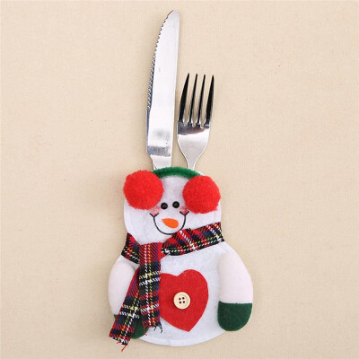 

1Pcs Christmas Xmas New Year Santa Silverware Holders Christmas Decorations Pockets Dinner Decor