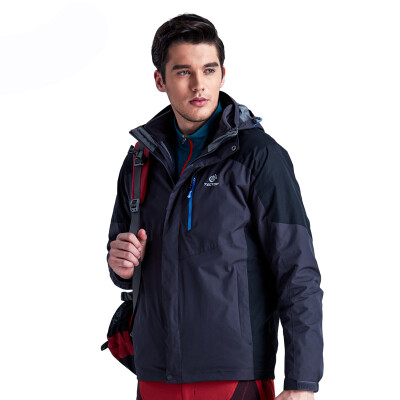 

Outdoor charging clothes for men and women, two pieces of two-piece autumn/winter waterproof breathable, fleece charge