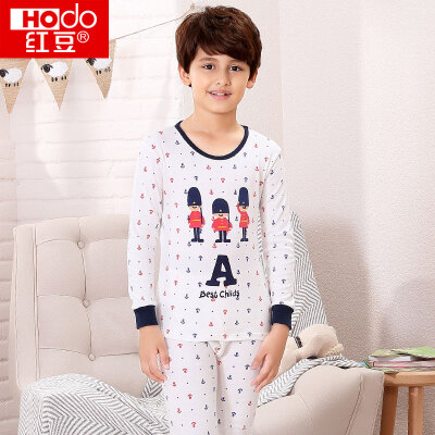 

Red beans Hodo children&39s underwear suit cotton men&women in the big children autumn&winter low round neck 100 cotton Qiu Qiuqiu HD8092 red 120