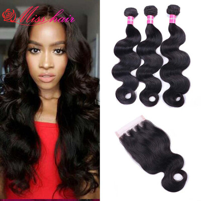 

Indian Virgin Hair With Closure Body Wave With Closure 3Bundles With Closure Lace Closure With Bundles Sew In Weave Body Wave