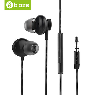 

BIAZE Headset Ear with Wheat Wire Control Совместимый мобильный телефон / компьютер Универсальная игровая музыка Спорт Бегущие наушники для Andrews / Apple E9 Obsidian Black