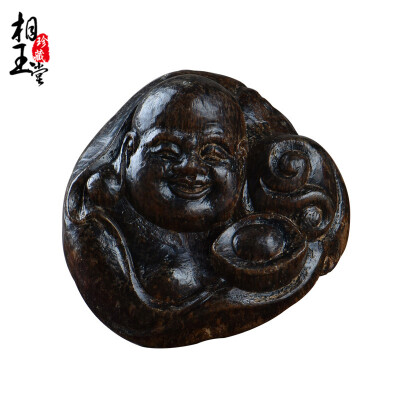 

Phase Yutang Hainan incensePendants SubmergedHand carvedLaughing Buddha wood necklace MaitreyaPendant