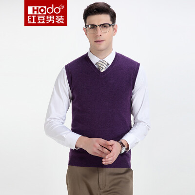 

Red bean Hodo men's sweater men's fashion Slim V-neck men's wool vest S1 gray 185 / 100A