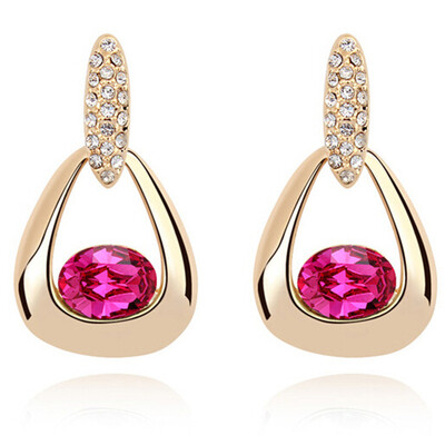 

Vintage Fashion Jewelry Earings For Woman Crystal Drop Dangle Earrings Austria Crystal Evening Party Jewelry 7216