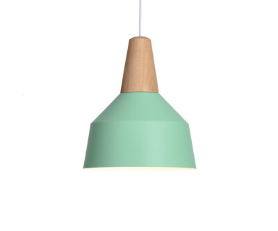 

BOKT Modern Simple 1 light Pendant Lamp Colorful Hanging Chandelier Shade Light Painted Finish Solid Wood Home Studio Office Decor