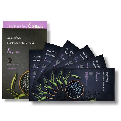 

Innisfree Black Bean Facial Mask Premium Black Sheet Lifting 23ml 6 pcs