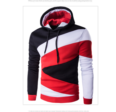 

2017 Hoodies Mens Male Hip Hop Male Brand Hoodie Color Stitching Sweatshirt Men Slim Fit Men Hoody  E5RV