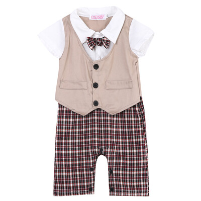 

Newborn Kid Baby Boy Infant Outfits Set Child Gentleman Jumpsuit Romper Bodysuit