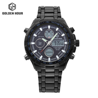 

2017 Hot Sell Top Luxury Brand Analog Digital Watches Men Led Full Steel Male Clock Men Military Wristwatch Quartz Sports Watch
