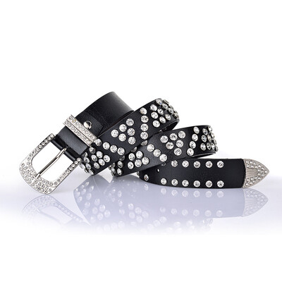 

2017 Fashion new diamond inlaid belt female models retro belt drill belt decoration wide fashion tide jeans belt belt