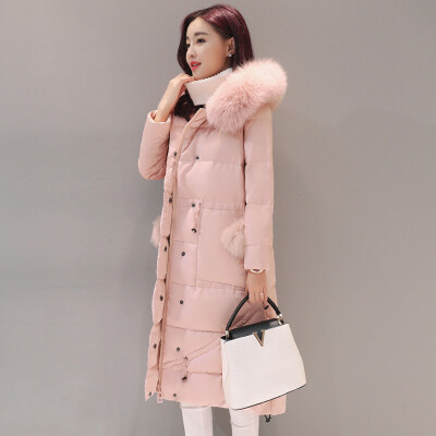 

2017 fashion autumn and winter new long down jacket ladies loose version of the winter clothing