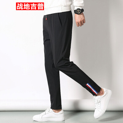 

Battlefield Jeep Casual Pants Men's Fashion Bundle Bags Simple Straight Pants Slim Pants 17095ZTX704 Black