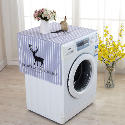 

Yuanyuan Nordic deer single door refrigerator cover dust cover washing machine cover cloth with cover towel refrigerator dust cover