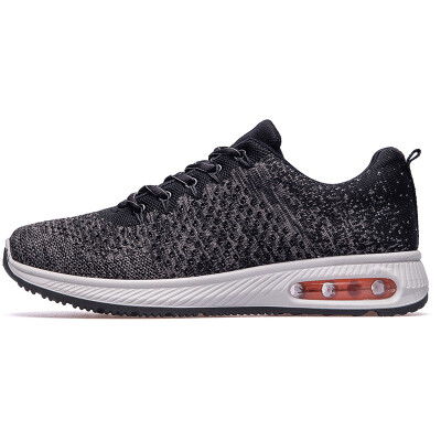 

Double Star running shoes male flying weaving shoes spring&summer new mesh breathable damping shoes sports shoes M9055 black 44