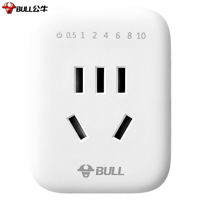 

Bulls (BULL) GND-5 new national standard timing plug / anti overcharge countdown timer / wireless plug a button to set convenient