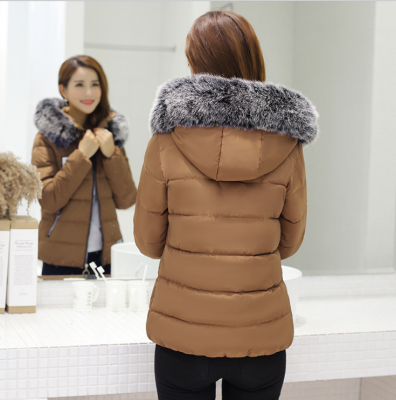 

2017 Winter new lady cotton hooded short paragraph down jacket cotton jacket jacket