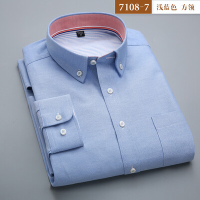 

Business Style Men Shirt Fashion Long Sleeve Solid Color Spring Autumn Slim