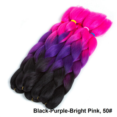 

1-pack 24" Afro Jumbo Braids Hair Extensions High Temperature Kanekalon Synthetic Fiber Crochet Braiding Hair Gifts for Bl