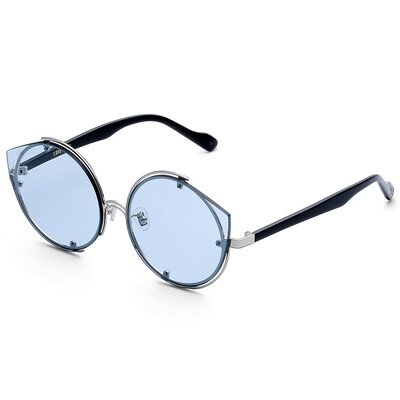 

LOHO glasses life retro round frame sunglasses female personality wild sunglasses male fashion couple models LH07603 lake blue