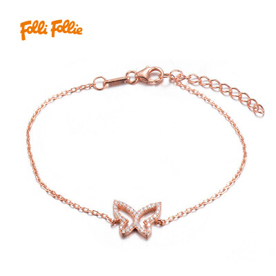 

Г-жа Folli Follie Folli Follie SILVER BUTTERFLY серии бабочка розового золота браслет 3B16S031RC