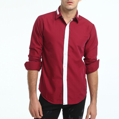 

Brand 2017 Fashion Male Shirt Long-Sleeves Tops British Business Casual Shirt Mens Dress Shirts Slim Men Shirt