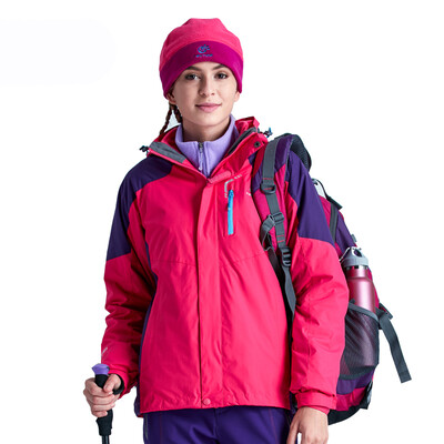 

Outdoor charging clothes for men and women, two pieces of two-piece autumn/winter waterproof breathable, fleece charge