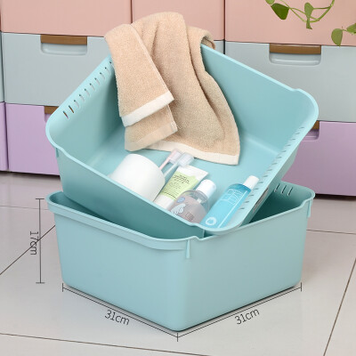 

Baicao Park multi-functional rectangular plastic pots wash basin thick wash basin wash basin wash basin washbasin square blue 2