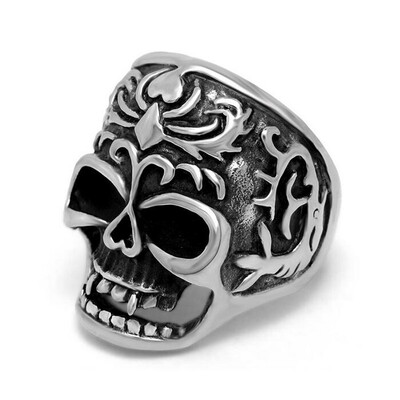 

Punk Rock Finger Rings Vintage Fashion Jewelry Мужская нержавеющая сталь Кольцо Skull Корея Модные ювелирные изделия SA442