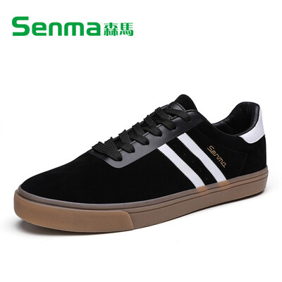 

Senma Senma casual shoes men low shoes Korean lace comfortable board shoes male 117327906 black 41 yards