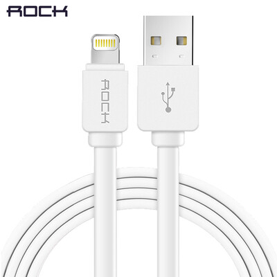 

ROCK Плоской Кабель для передачи данных и зарядки для Mac 6iPhone7Plus / 6 / 6s / 5 / SE / iPad4 / 5 Air 2м белый