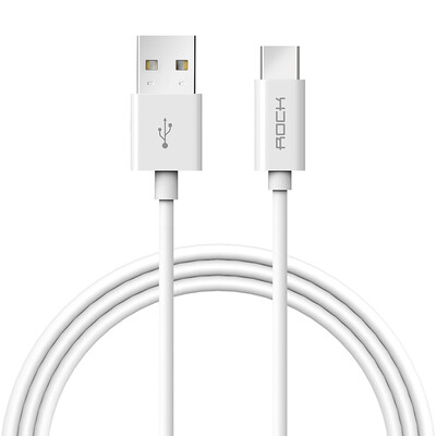 

Rockock (ROCK) C1 Series Type-C data cable mobile phone charging cable for music / millet 4C / 5 / Huawei P9 / glory V8 / Meizu PRO5 / a plus 2 1.8m white