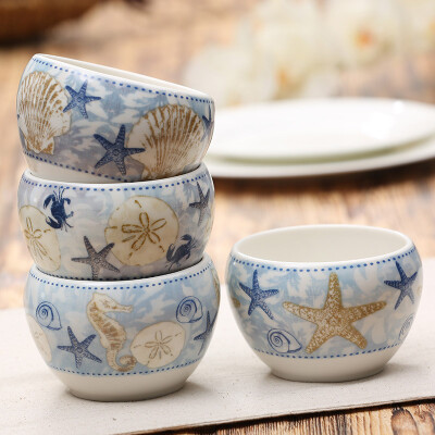 

A Ting American Style Printing Ceramic Bowl Sets 4 Inchs