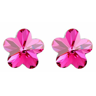 

10mm Flower Earings Fashion Jewelry Austrian Crystal Romantic Stud Earrings For Women Anniversary Gift 1210