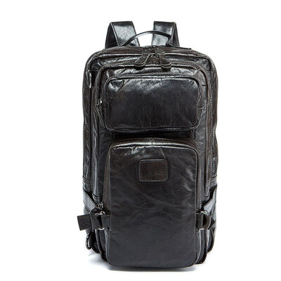 

DALFR Cowhide Luggage Bags Men 18 Inch Fashion Travel Bags Genuine Leather Backpacks Mens Shoulder Bags Brand 2017