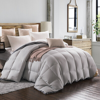 

Hongrun elegant baby core textile 90 white goose down quilt thick warm feather core double winter light gray 220 240cm