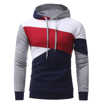 

Brand 2017 Hoodie Personality Multi-Color Stitching Hoodies Men Fashion Tracksuit Sweatshirt Off White Hoody Mens Purpose Tour