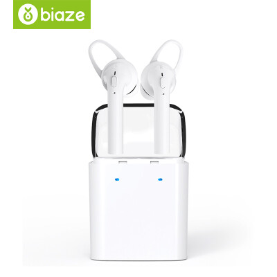 

BIAZE Apple 7 Bluetooth-гарнитура Подлинная беспроводная двунаправленная гарнитура для наушников для наушников iPhone7 plus / 6s / 5 Huawei Millet Apple Mobile Universal D18 White