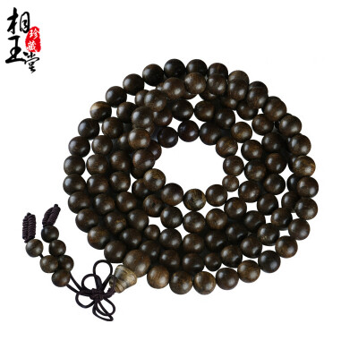 

Phase Yutang SubmergedIncenseFen Zhu bracelet Alpine raw materials8mmRosary necklace 108StarsSweater chain Black oil old materia