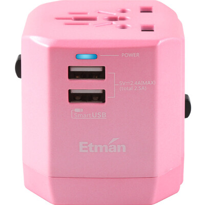 

Британский Терман (Etman) двойная USB штепсель за границей вишневого порошка многонациональной конвертер Универсального разъема Malaysia Бали, Япония, США и британский стандарт немецкого стандарта европейского стандарт
