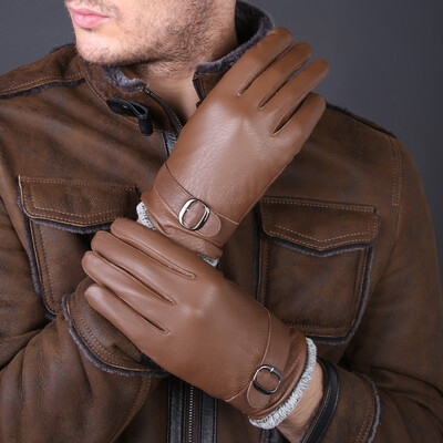 

Leather gloves with cotton gloves leather mens winter