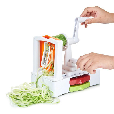 

Foldable Vegetable Spiralizer Slicer Ribbon/Spaghtti/Fettuccine Cut Spiral Cutter Make Salad