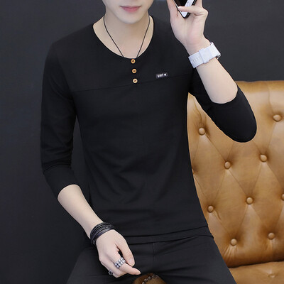 

17 autumn and winter men's long-sleeved t-shirt men's self-cultivation youth sweater as gift for men
