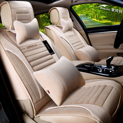 

Purple wind bell flocking car seat four seasons universal car seat cover sagitar magotan emperor lang mobile CRV Bao Lai wing Bokai autumn&winter car seat cushion luxury version - warm rice