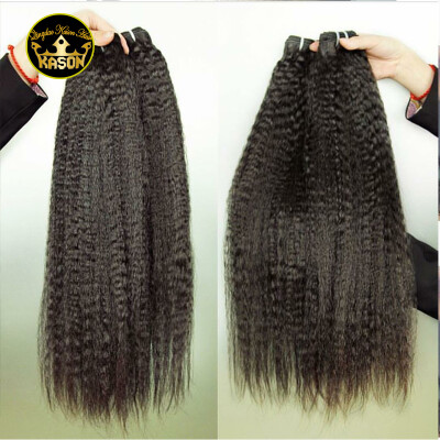 

Grade 8A Brazilian Virgin Hair Kinky Straight 3 Bundles Human Hair Weave Straight For Black Women